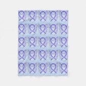 Bewustmaking voor testikelkanker Ribbon Fleece-knu Fleece Deken (Voorkant)