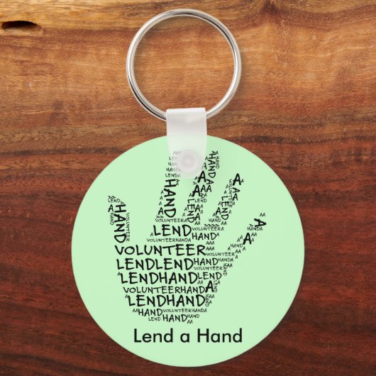 Bewustmaking vrijwilliger: Lend een handheld Sleutelhanger (Voorkant)