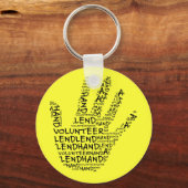 Bewustmaking vrijwilliger: Lend een handheld Sleutelhanger (Voorkant)