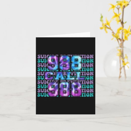 Bewustmaking Zelfmoordpreventie 988 Morgen heeft u Kaart (Gele Bloem)