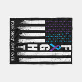 Bewustmaking Zelfmoordpreventie Koolstofbestrijdin Fleece Deken (Voorkant (Horizontaal))