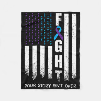 Bewustmaking Zelfmoordpreventie Koolstofbestrijdin Fleece Deken