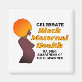 Bewustmaking ZWARTE GEZONDHEID VAN MOEDERS Magneet (Voorkant)