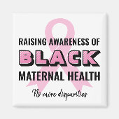 Bewustmaking Zwarte Materale Gezondheid Magneet (Voorkant)