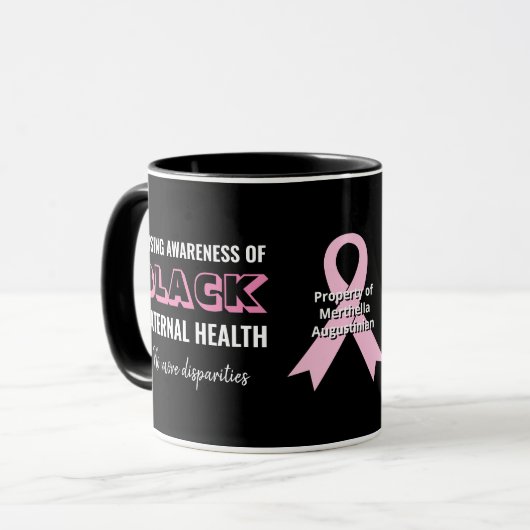 Bewustmaking Zwarte Momen Gezondheid Mok (Voorkant links)