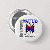 Bewustmakings- zaken Butterfly pulmonaire fibrose Ronde Button 5,7 Cm (Voorkant /achterkant)