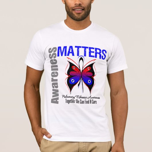 Bewustmakings- zaken Butterfly pulmonaire fibrose T-shirt (Voorkant)