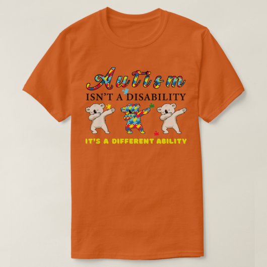 Bewustmakingsautisme is een handicap en een andere t-shirt (Design voorkant)