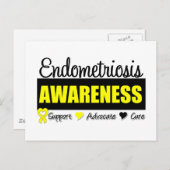 Bewustmakingsbadge Endometriose Briefkaart (Voorkant / Achterkant)