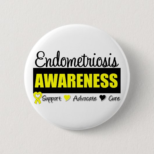 Bewustmakingsbadge Endometriose Ronde Button 5,7 Cm (Voorkant)