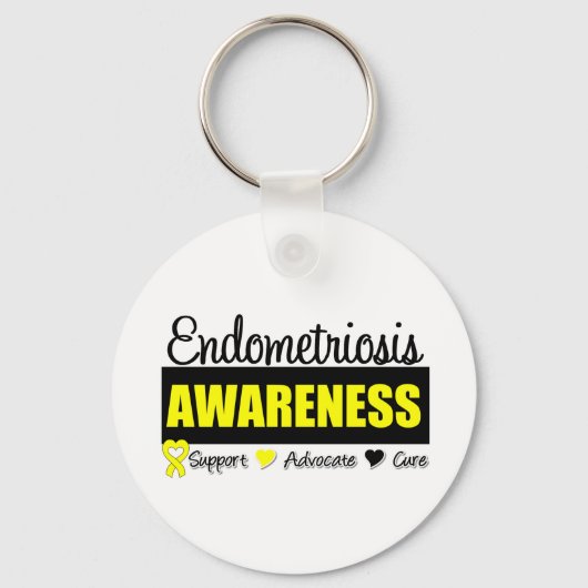 Bewustmakingsbadge Endometriose Sleutelhanger (Voorkant)