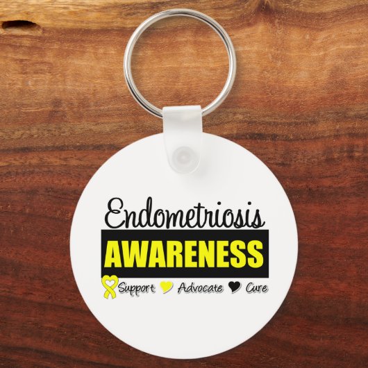 Bewustmakingsbadge Endometriose Sleutelhanger (Voorkant)