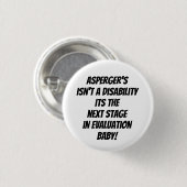 bewustmakingsbadge voor het aspergersyndroom ronde button 3,2 cm (Voorkant /achterkant)
