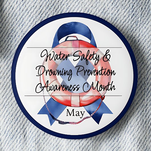 bewustmakingscampagne over waterveiligheid en prev ronde button 5,7 cm