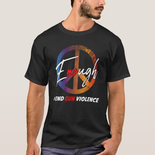 Bewustmakingsdag Draag Oranje genoeg einde Pistool T-shirt (Voorkant)