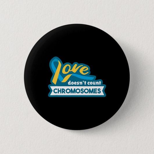 Bewustmakingsdag van het chromosoomworld-down-synd ronde button 5,7 cm (Voorkant)