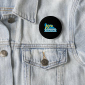 Bewustmakingsdag van het chromosoomworld-down-synd ronde button 5,7 cm (In situ)