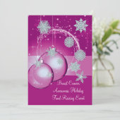 Bewustmakingsfonds voor borstkanker, dat Kerstmis Kaart (Staand voorkant)