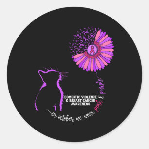 bewustmakingsgroep huiselijk geweld en borstkanker ronde sticker