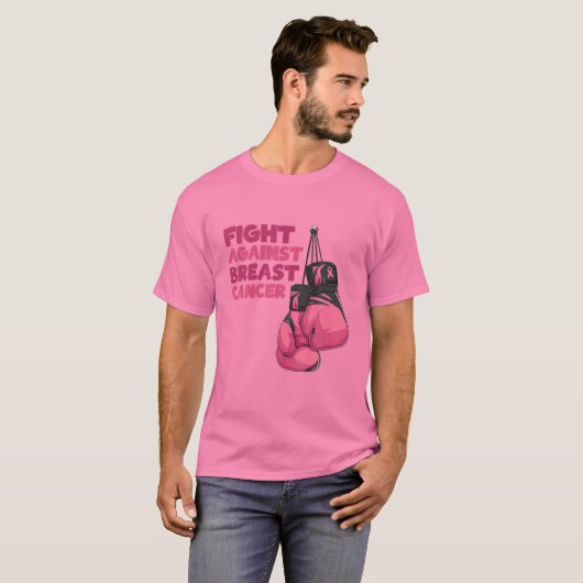 Bewustmakingshandschoenen tegen borstkanker Maand  T-shirt (Voorkant volledig)