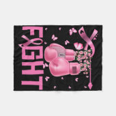 Bewustmakingshandschoenen tegen borstkanker Verbod Fleece Deken (Voorkant (Horizontaal))