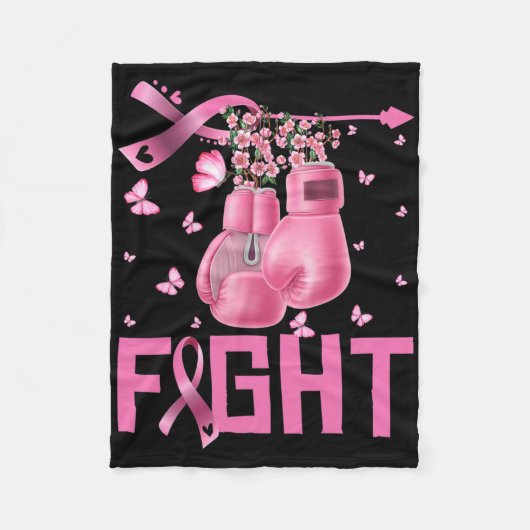 Bewustmakingshandschoenen tegen borstkanker Verbod Fleece Deken (Voorkant)