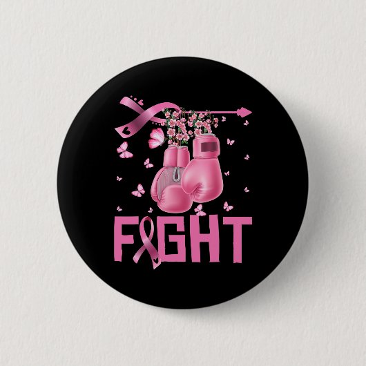 Bewustmakingshandschoenen tegen borstkanker Verbod Ronde Button 5,7 Cm (Voorkant)