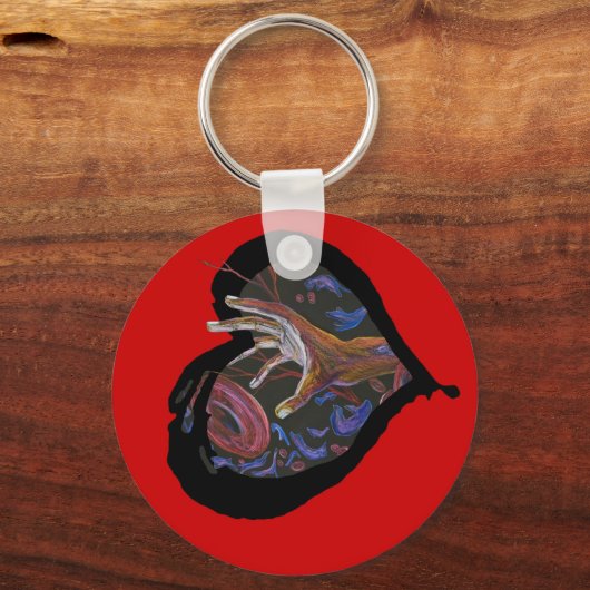 Bewustmakingshart voor cellen - Hoop Sleutelhanger (Voorkant)