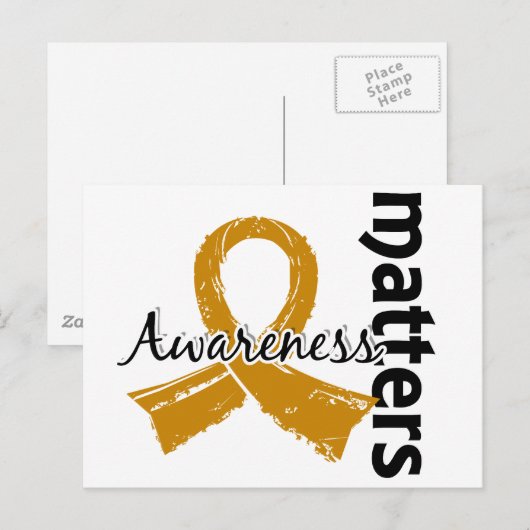 Bewustmakingskwesties 7 Aanhangselkanker Briefkaart (Voorkant / Achterkant)