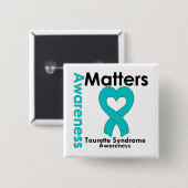 Bewustmakingskwesties Tourette Syndrome Vierkante Button 5,1 Cm (Voorkant /achterkant)
