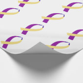 Bewustmakingslint (bladerkanker) cadeaupapier (Hoek)