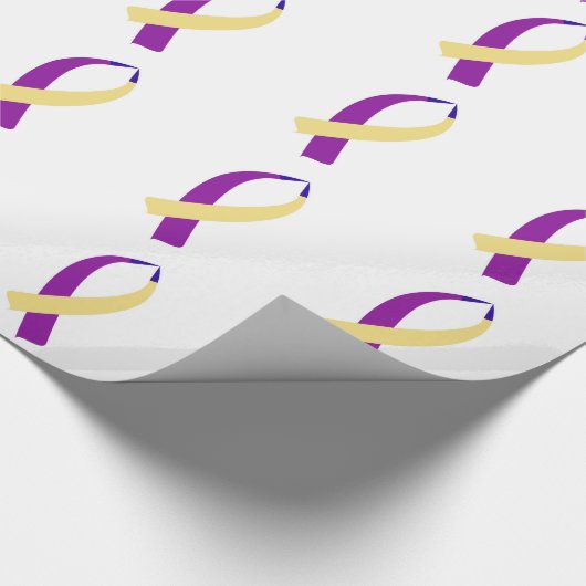 Bewustmakingslint (bladerkanker) cadeaupapier (Hoek)