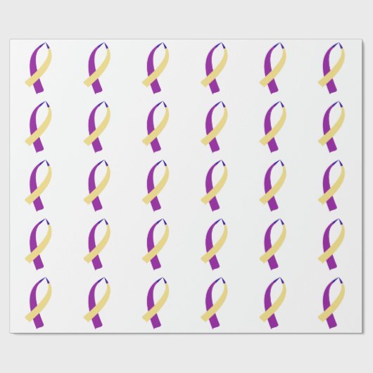 Bewustmakingslint (bladerkanker) cadeaupapier (Vlak)