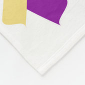 Bewustmakingslint (bladerkanker) fleece deken (Hoek)