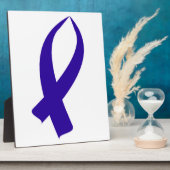 Bewustmakingslint (donkerblauw) fotoplaat (Zijkant)