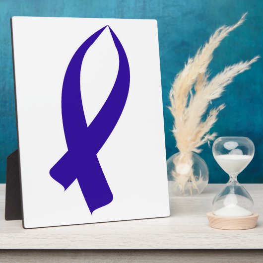 Bewustmakingslint (donkerblauw) fotoplaat (Zijkant)