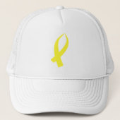 Bewustmakingslint (geel) trucker pet (Voorkant)