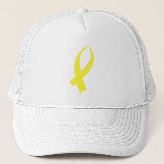 Bewustmakingslint (geel) trucker pet (Voorkant)