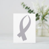 Bewustmakingslint (grijs) briefkaart (Staand voorkant)