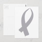 Bewustmakingslint (grijs) briefkaart (Voorkant / Achterkant)