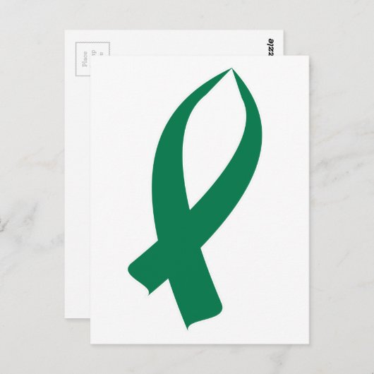 Bewustmakingslint (groen) briefkaart (Voorkant / Achterkant)