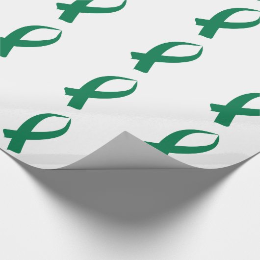 Bewustmakingslint (groen) cadeaupapier (Hoek)