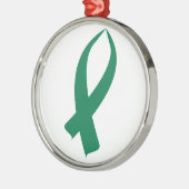 Bewustmakingslint (groen) metalen ornament (Links)