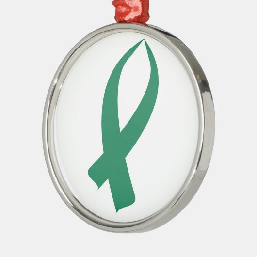 Bewustmakingslint (groen) metalen ornament (Links)