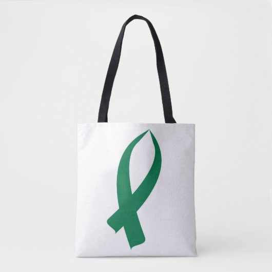 Bewustmakingslint (groen) tote bag (Voorkant)