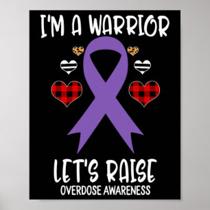 Bewustmakingslint Ik ben Warrior Laten we steun ve Poster
