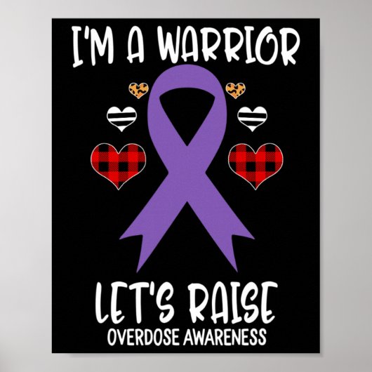 Bewustmakingslint Ik ben Warrior Laten we steun ve Poster (Voorkant)
