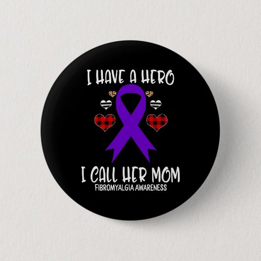 Bewustmakingslint Ik heb held noemen haar moeder Ronde Button 5,7 Cm (Voorkant)