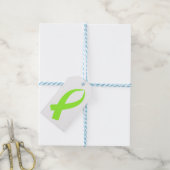Bewustmakingslint (kalkgroen) cadeaulabel (Met Touw)