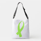Bewustmakingslint (kalkgroen) crossbody tas (Achterkant)